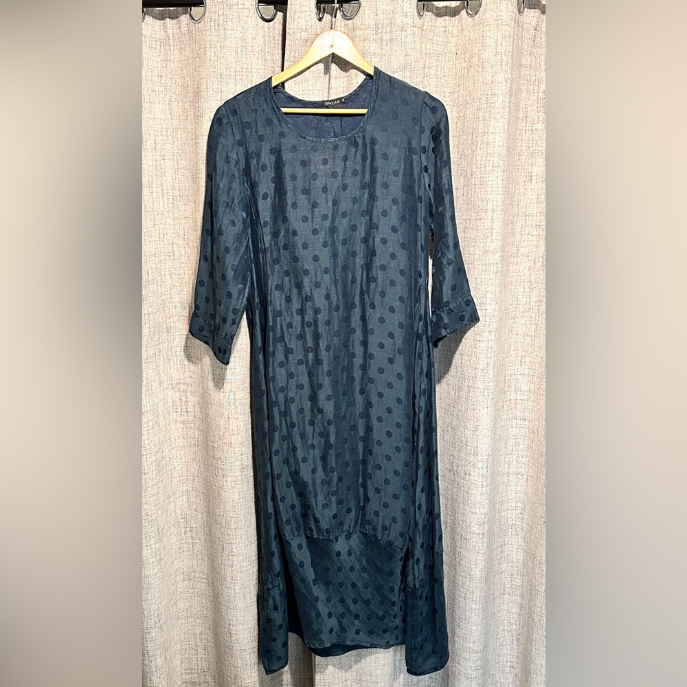 Gorgeous silky floor length dreamy blue dress